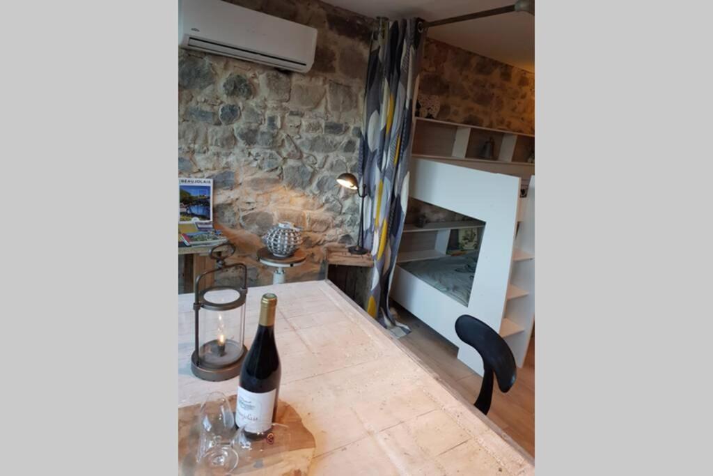 L'Idyllique - Studio Prive Sous Maison Saint-Didier-sur-Beaujeu Eksteriør bilde